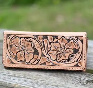 Hand Tooled Leather Wallet, "WALLET" by ALLE