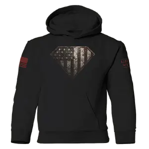 Youth Super Patriot Hoodie - Black