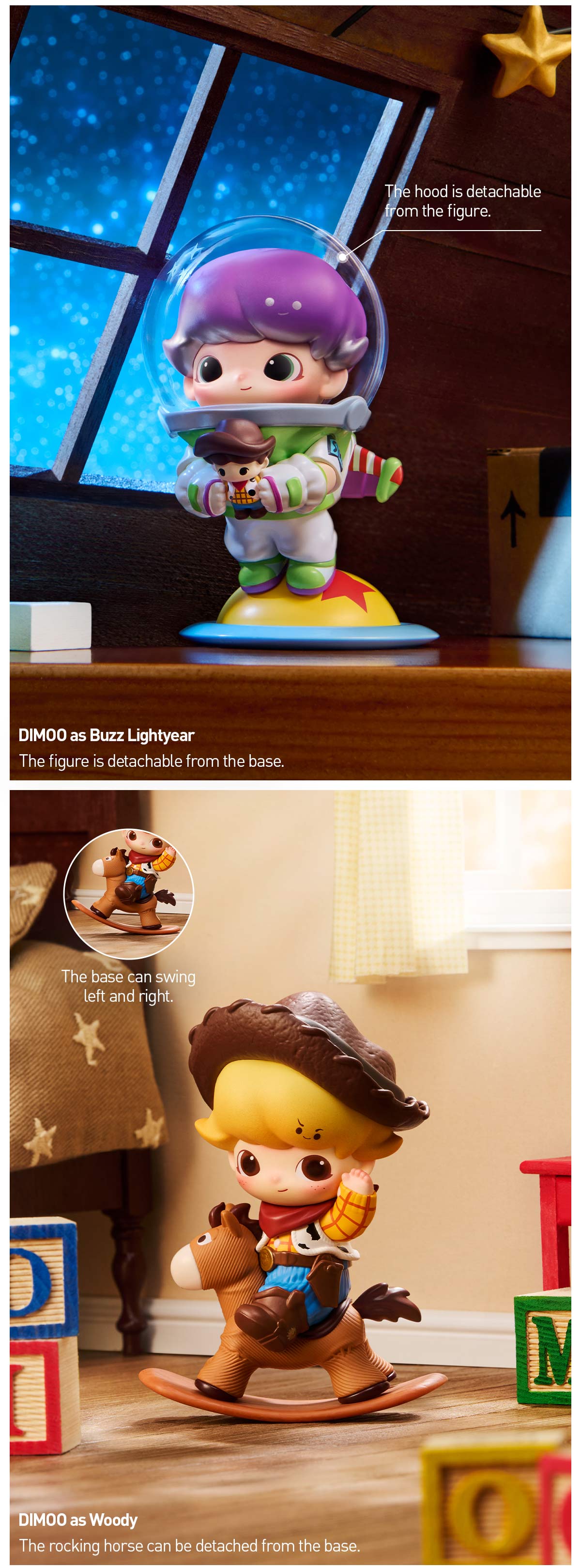 POP MART DIMOO WORLD × PIXAR Series Figures Blind Box Fun Toy
