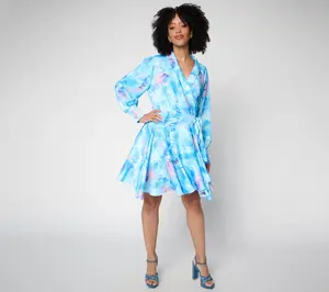 Silkee by Aimee Kestenberg Get Outta Here A-Line Wrap Dress
