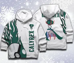 Calyrex Hoodie Japanese Anime Poke Gift for Fan AH0035 Fabric Menswear