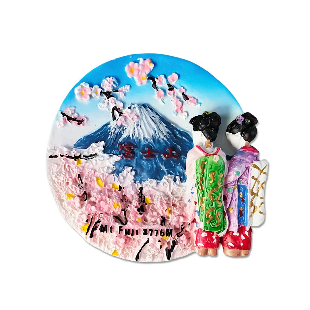 Mt. Fuji Japan Fridge Magnet Souvenir Gift – Mt. Fuji Travel Magnet for Home Decor – Kitchen, Office, Cabinet; Personalized Fridge Magnet Decoration Series