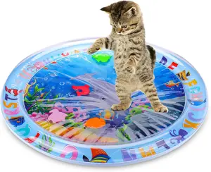 Water Sensory Playmat for Cats,Cat Toys for Bored Indoor Cats, Cat Kicker Toys Self Play Mat, Interactive Toys for Cats to Play Alone pet supplies