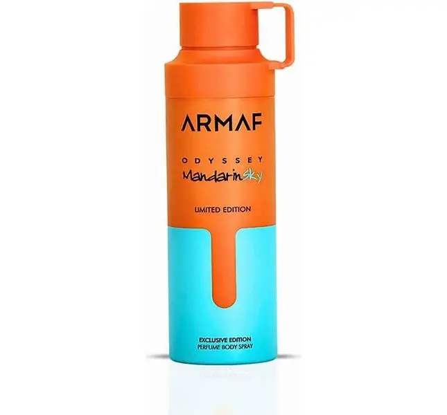 ARMAF Odyssey Mandarin Sky Body Spray - Limited Edition Exclusive Edition - Mandarin and Sky Notes - Ideal for Everyday Use