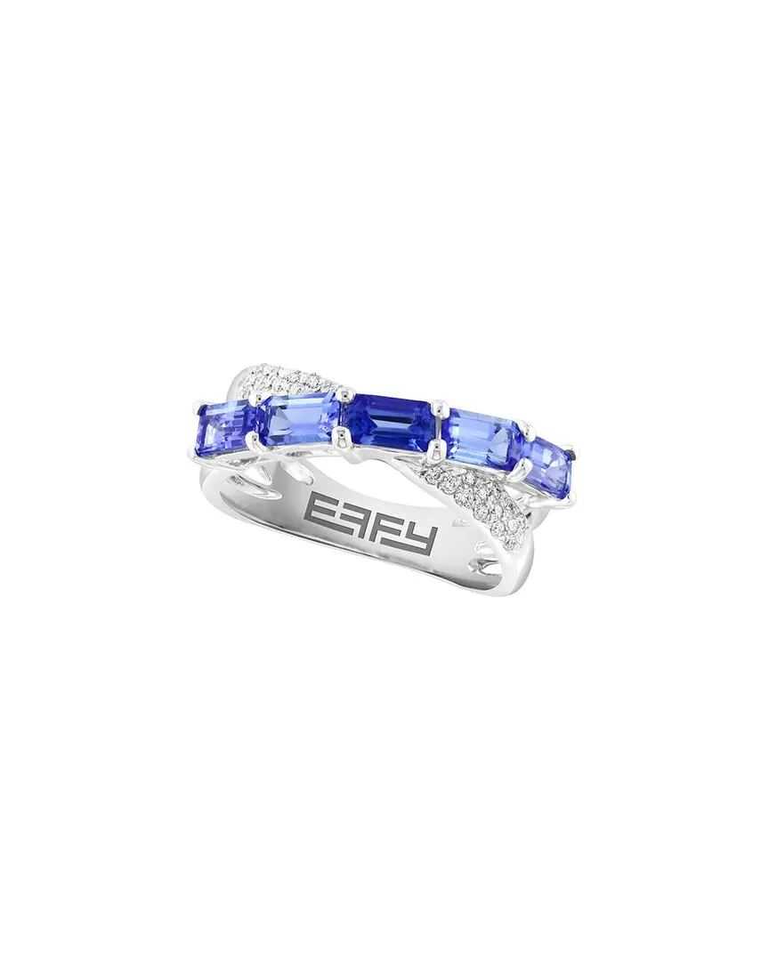 Effy Fine Jewelry Silver 1.80 ct. tw. Diamond & Tanzanite Ring