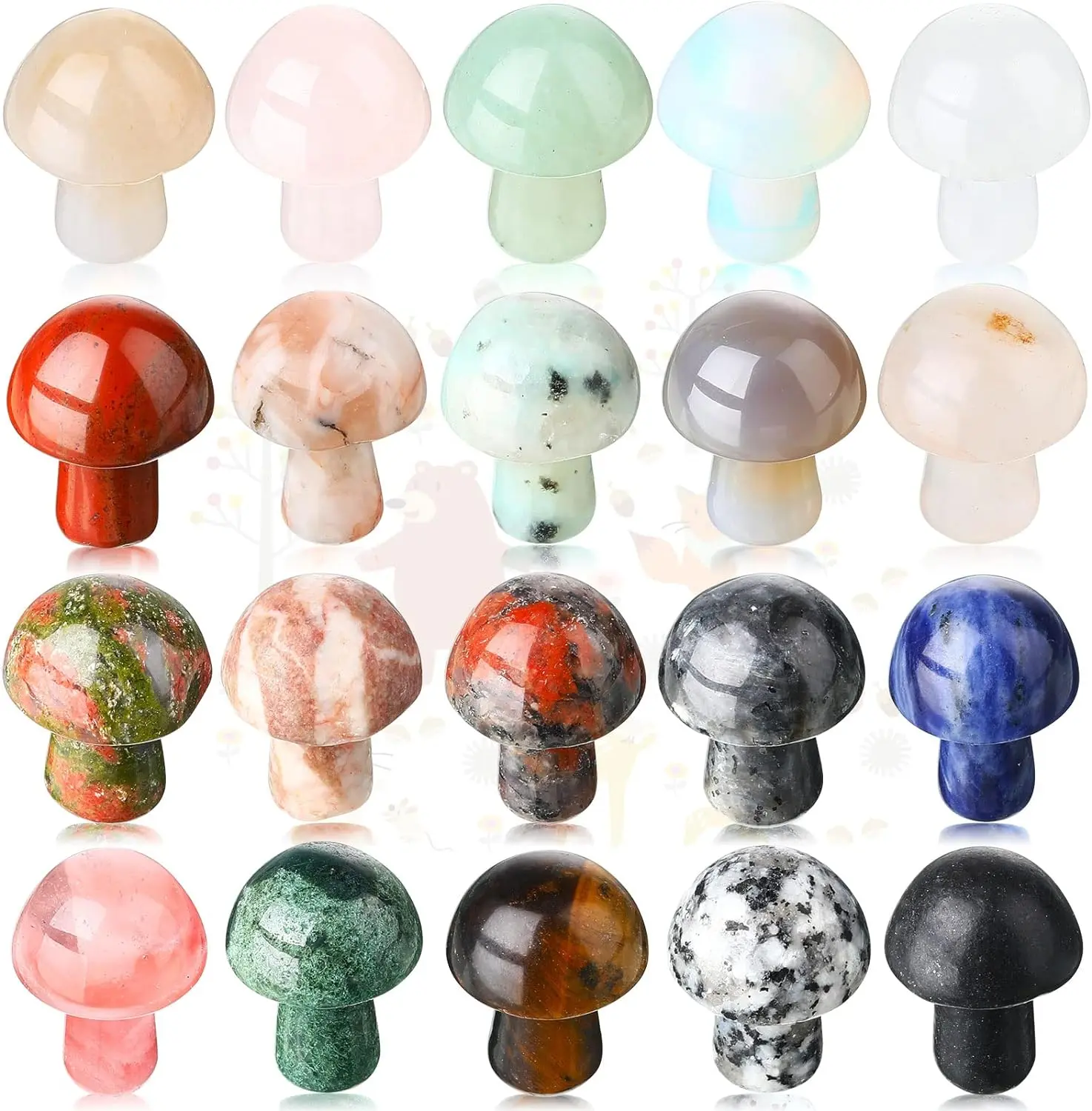 Different Maerail High Quality Natural Mushroom Crystals From IG Crystal