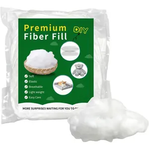 Polyfill Stuffing Fiber Fill 200g/0.44lb, Fiberfill Stuffing for Craft,High-Resilience Recyclable Crochet Stuffing, Stuffing for Stuffed ,Crochet,  Decor