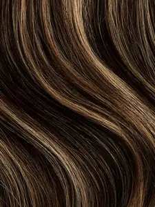 12" Seamless Mocha Brown Highlights Clip-Ins (150g)