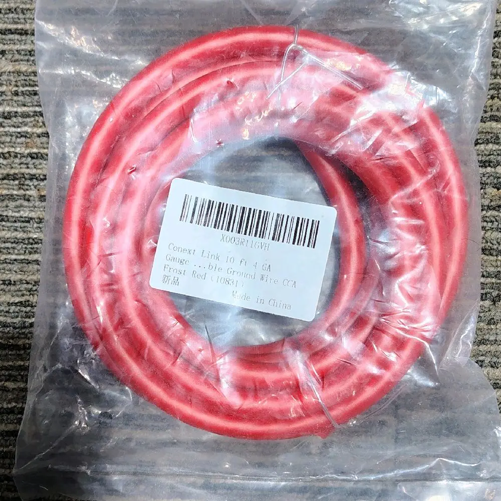 Conext Link 10 ft 4 GA Power/Ground Wire True Spec CCA 1225 Strands