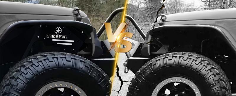 for Wrangler JK Front and Rear Inner Fender Liners Compatible with 2007-2018 Jeep Wrangler JK & JKU 2/4 Doors, Steel Back Mud Guards Wheel Well Cover Since 1941 Logo Fender Flare Liners (4 PCS)