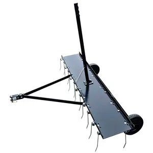 Professional 40 Inch Pull Behind Lawn Dethatcher Attachment – Heavy-Duty 20-Tine Rake for Riding Lawn Mowers & Tractors – Efficient Thatch Remover for Garden, Yard, and Farm Grass Care