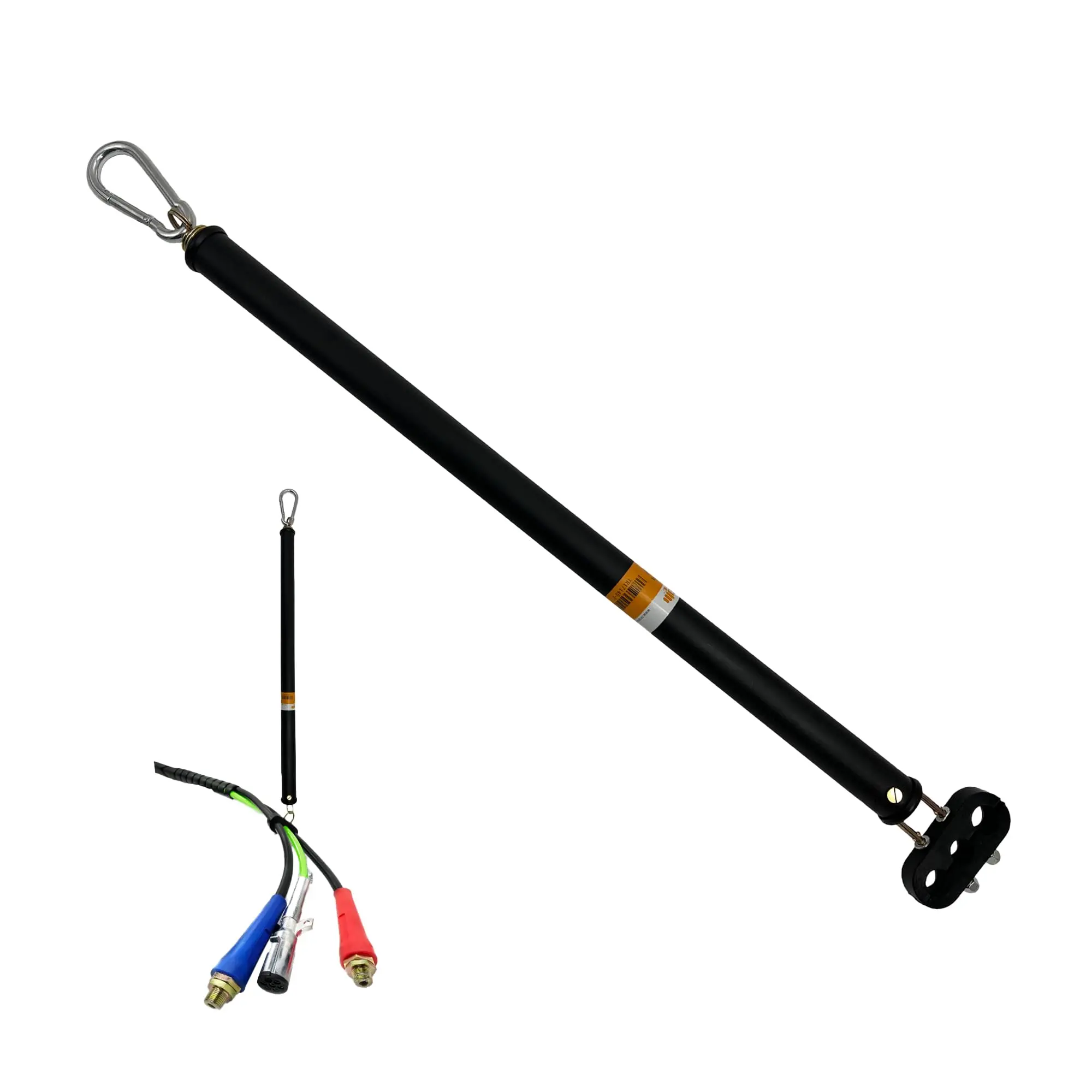 TORQUE 25" Single Tender Spring Kit Assembly Hanger Tracker Holder with Hose Tender Clamp for Heavy Duty 3 in 1 ABS Power Air Line Hose Kit Airline Air Hose for Semi Truck Trailer Tractor (TR17145)