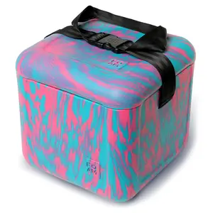 Cyan & Pink Full Swirl Cooler