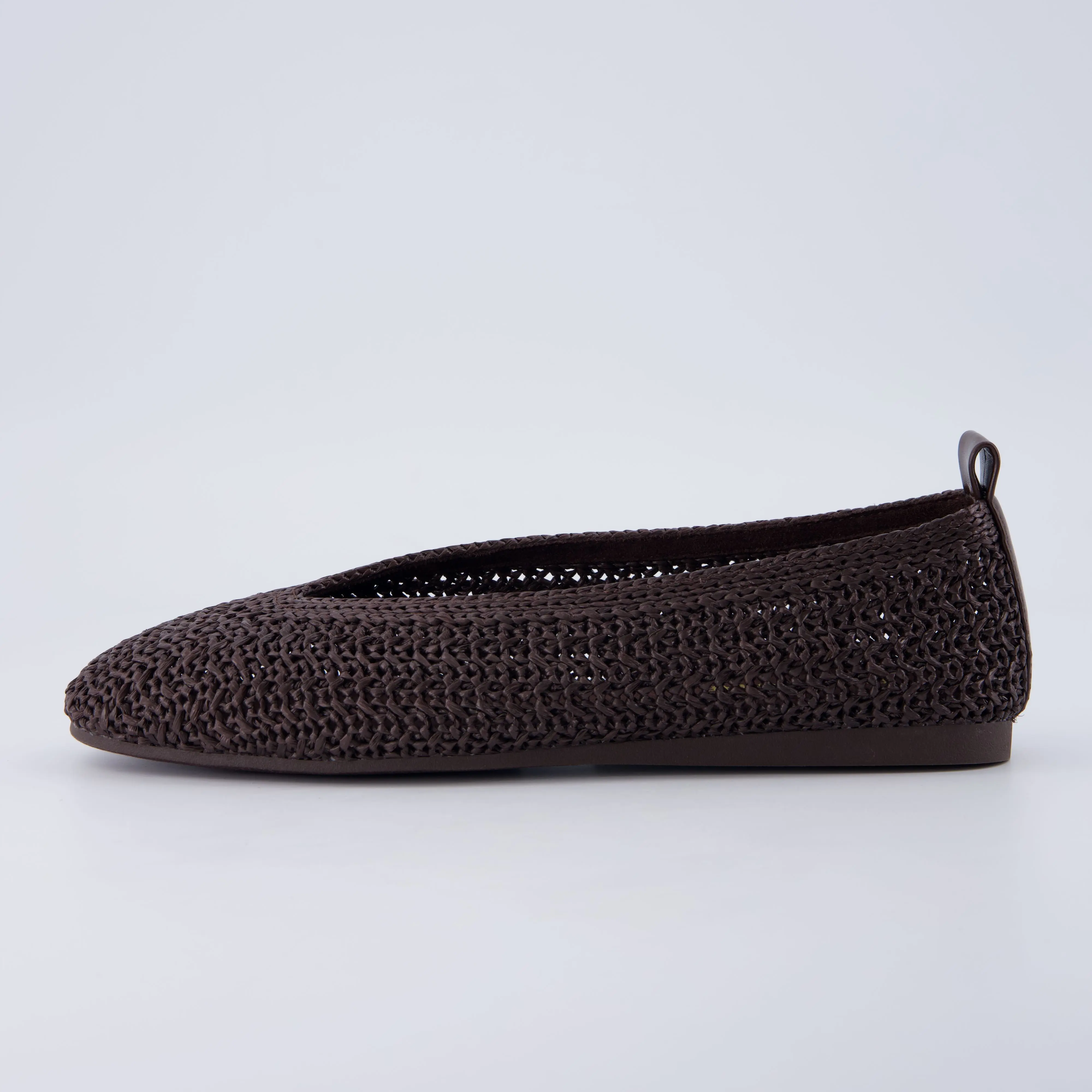 Cushionaire Gilt Woven Ballet Flats for Women, Lightweight Knit Flats with Memory Foam and Pull On Tab