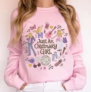 Just An Ordinary Girl Sweatshirt, 20th Pop Star Tee, Teen Pop Throwback Shirt, Nostalgia Tops, Retro 2000s Style