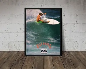 1990 BILLABONG Surfing Poster - Digital Download, Printable Art, Vintage Surfing Poster, Retro Surf Poster