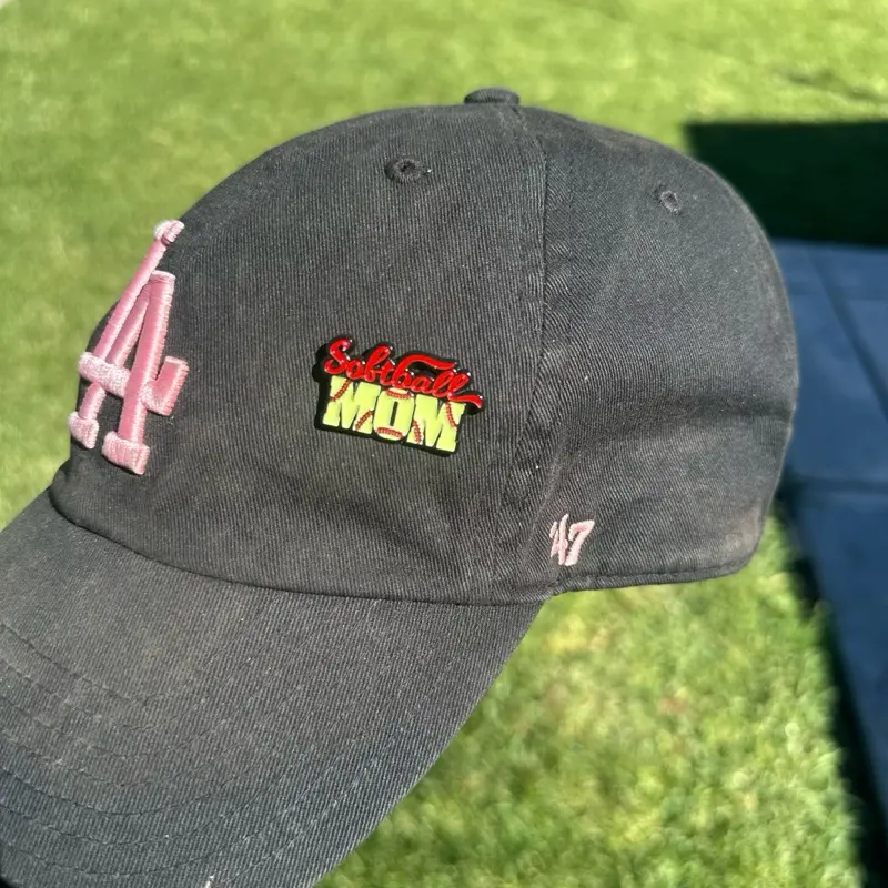 Softball Mom and softball Dad pins