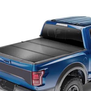 VEVOR Tri-Fold Truck Bed Tonneau Cover,  Compatible with 2015-2024 Ford F-150, Lightning, Styleside 5.5' (65.4") Bed, Fit 5.6' x 5.4'/5.5' x 5.4' (67.1" x 65.2"/65.4" x 65.2") Inside Bed, 400lbs, Black