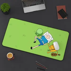 Adventure Time Finn and Jake Green Aesthetic Mousepad | 3 Sizes | Gaming Desk Mat | Custom Mousepad | Keyboard Mat | Office Decor | Gift