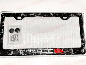 Green GT License Plate Frame 100% Real Carbon Fiber Tag Cover