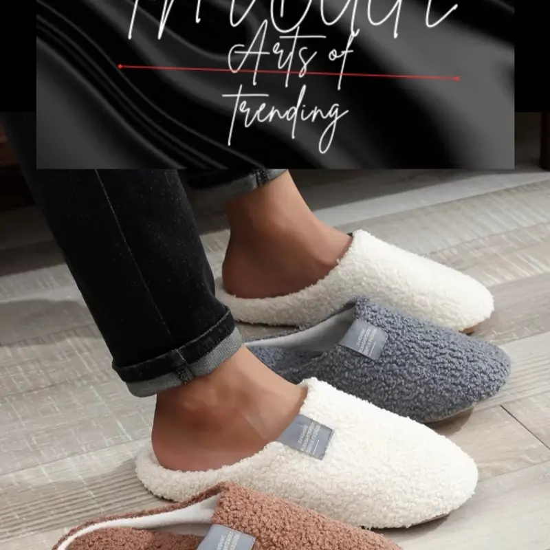 Cozy Slippers Indoor & Outdoor Soft Plush Lining for Ultimate Comfort Trending Fashionable Footwear Gift Shoe Women Tsinelas Slide Walking Shoes