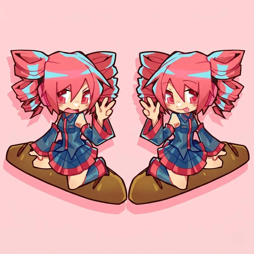 Kasane Teto Keychain Vocaloid Acrylic Charm, Kawaii, Cute Keyring Acrylic, Perfect Gift for Fans, Collectible Character Charms, Backpack & Bag Accessories