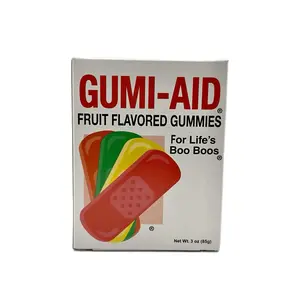 Boo Boos Candies Gumi-Aid Fruit Flavored Gummies, gummies that look like band aids Snack Sweet