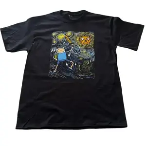 Adventure Time Artwork Vintage Graphic Tee, Cartoon TV Show T-Shirt, Y2K Aesthetic Cotton Shirt, Retro Animation Unisex Tee, Gift for Fans