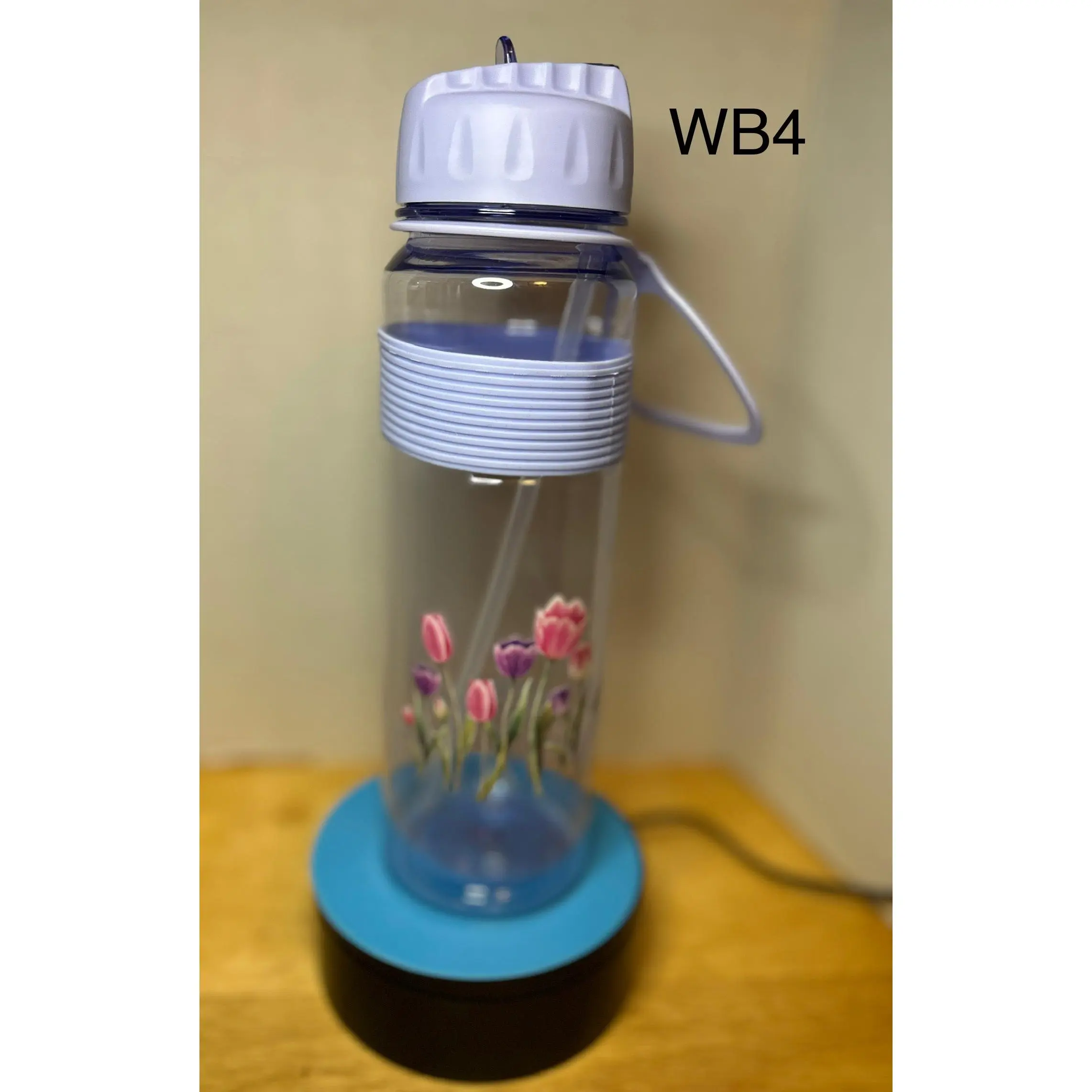 30 oz Plastic Water Bottle with Handle and Straw featuring a Beautiful Design