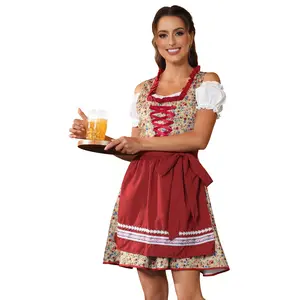 Milalee Womens Dirndl Dresses Traditional German Oktoberfest Costumes Perfect for Beer Festival Celebrations 32018/32028