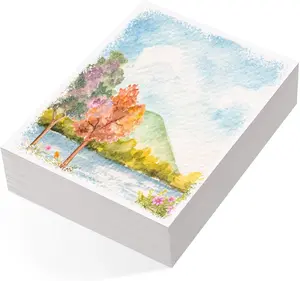 80 Sheets Watercolor Paper Bulk, 110 lb/230 GSM Cold Press Paper White Water Color Paper for   Students Adults Artists Drawing Wedding (5 x 7 Inch)