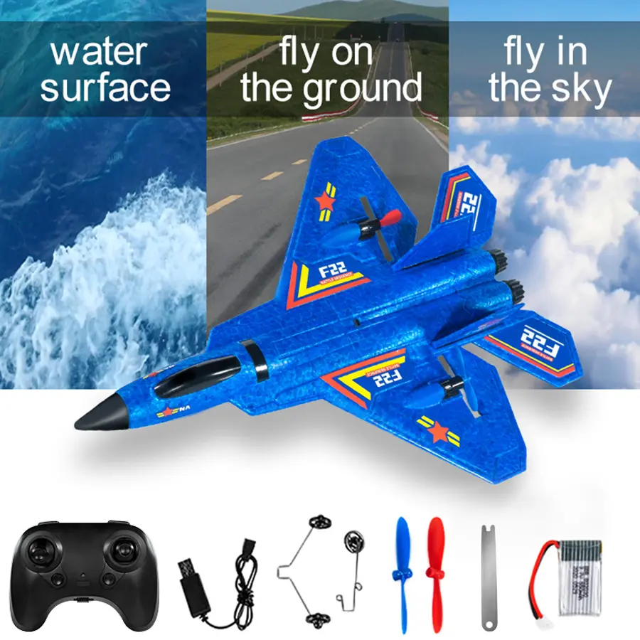 F-22 Raptor RC Airplane Amphibious Remote Control Aircraft with 3 Modes ...