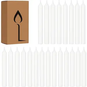 22 count Australian Made White Spell Candles - 4" Unscented Mini Taper Chime Candles for , Rituals,  , Meditation, Prayer, Spells, Shabbat, Wedding - Ritual Candlesticks