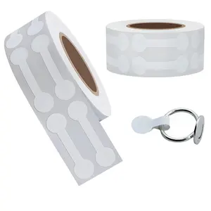 Yitap High-End Leather Paper Jewelry Price Tags, 500 Sheets Roll, 1.1x4.2cm Dumbbell Design, Perfect for Rings Necklaces Earrings