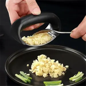 1pc Durable Garlic Press Tool - Stainless Steel Garlic Mincer, Ergonomic Design for Easy Garlic Crushing