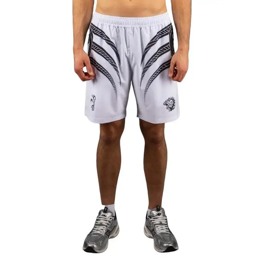 Venum x Mike Tyson Men's Tiger Training Shorts | Loose Fitting Mid-Length Cut for Lifting & Cardio with Zippered Pockets, Sporty Chic, Male, Boxing