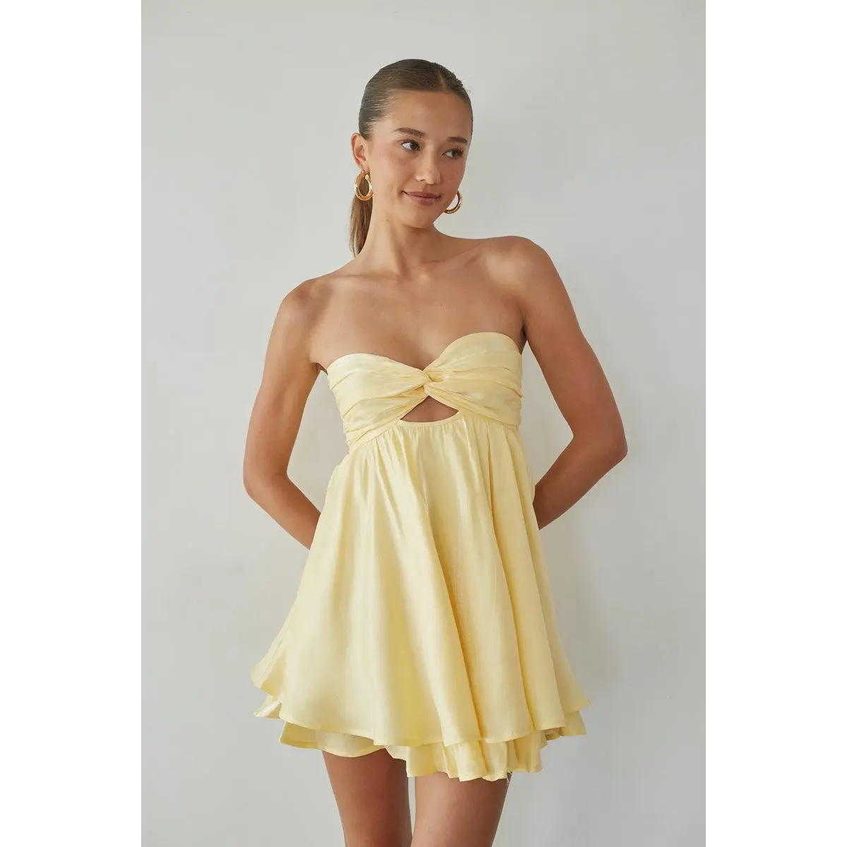 Gabby Twist Babydoll Dress