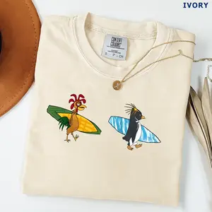 Comfort Colors Cody Maverick and Chicken Joe Surfs Up Tshirt, Trendy Viral Meme Tee for Her, Womenswear Tops