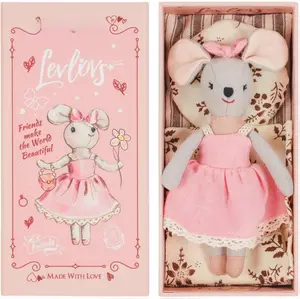 LEVLOVS Mouse in a Box Mouse Lili in a Gift Box with The Bedding Easter Gift