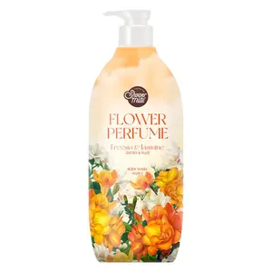 SHOWERMATE Flower Perfume Body Wash 31.7 fl oz, 900 ml (Yellow - Freesia & Jasmine)