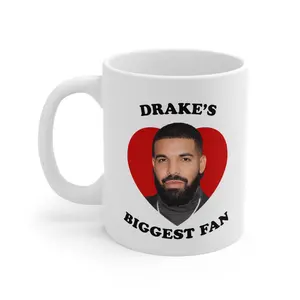 Drake's Biggest Fan Ceramic Coffee Mug, Gift for Music Lovers, Perfect for Birthdays, Fans, Rap, Hip Hop