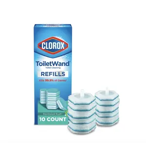 Clorox ToiletWand Disinfecting Brush Refills, Dispsable Toilet Bowl Cleaner, Rainforest Rush, 10 Count