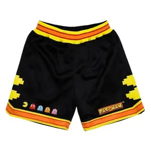 Pac-Man Retro Venice ShortsBlack  Men's Full Print Mesh Shorts With Four Pockets