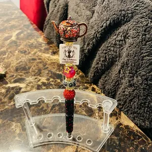 Bridgerton-Inspired Rhinestone Pen Refillable Luxury Writing Pen Custom Glam Gift with Teapot Design