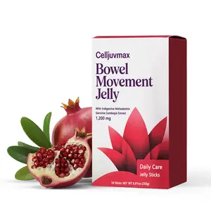 Celljuvmax 10-Day Wellness Management Jelly Sticks (with Garcinia Cambogia HCA), Collagen, Hyaluronic Acid, and Chia Seeds Nourish Skin, Pomegranate Flavor