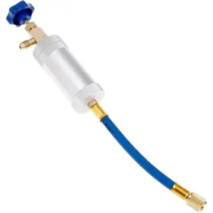 R12 AC Oil dye Injector for R134a R22 2oz A/C Air Conditioning Injection Tool Female 1/4" SAE x Male 1/4" SAE Adjustable Crankshaft Pulley Removal Universal Oxygen Sensor Adapter