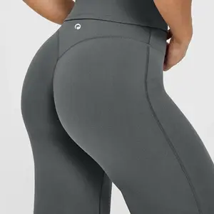 OQQ YOGA PANTS High-Waisted Tummy Control Leggings for Women - Gray Color, Comfortable & Stretchy Fabric