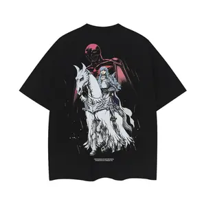 Berserk "White Knight Griffith" Heavyweight Vintage Tee 100% Cotton OVERSIZED Anime T-shirt Menswear Top vintage shirt crew necks Casual Streetwear Black Baggy Crewneck Tshirt Tropical Shortsleeve Loose