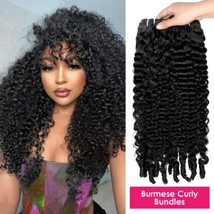 【New Product】Burmese Curly Hair Bundles Human Hair Extensions 1/3/4 Pieces Burmese Raw Human Hair Extensions Outdoorfun