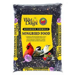 212 MAIN Wild Delight Songbird Dry Food, 8 lb Sunflower Seed Cherry Mix, Garden Bird Feeder Food to Attract Chickadees (Model 377080)